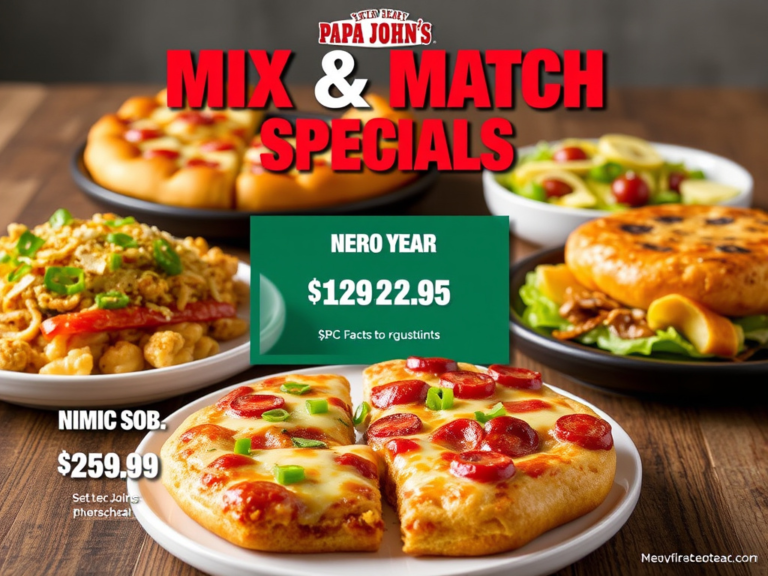 Papa John’s Deals Menu With Prices For 2026